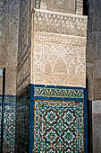 Alhambra  A panel of stucco and glazed tiles. 